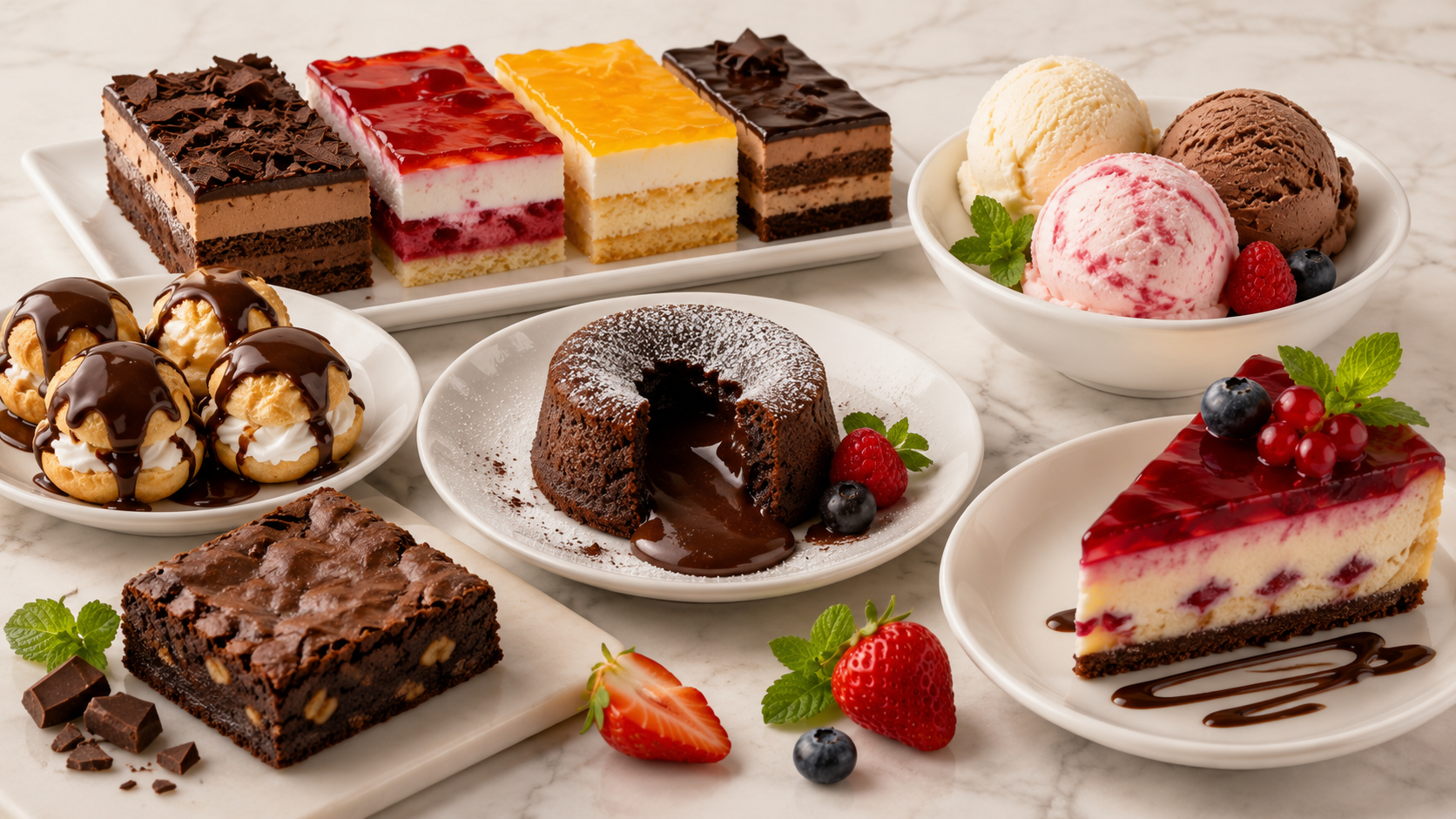 Postres, pastelería y helados
